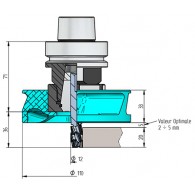 Ecrou déflecteur - ELBE TWISTER - pour mandrin HSK63F ER40