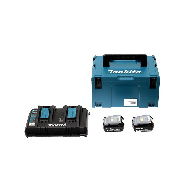 Pack batteries - MAKITA 197629-2 - 2 x BL1850B - 18 V Li-ion - 4,0 Ah
