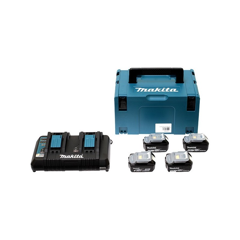 Pack batteries - MAKITA 197626-8 - 4 x BL1850B - 18 V Li-ion - 5,0 Ah