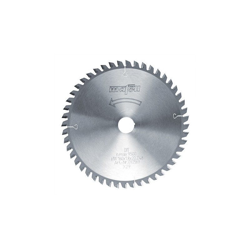 Lame carbure - MAFELL 092569 - 160x1,2/1,8x20 Z48TP
