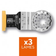 Lot 3 lames carbure - FEIN 236 - Bi-métal - Starlock - 45 x 35 mm
