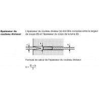 Couteau diviseur - GEDIMO - ép. 3,0 mm, pour lame Ø 400 mm