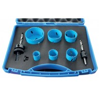 Coffret 6 trépans - LEMAN 5006 - HSS Bi-métal - Ø 22 à 68 mm