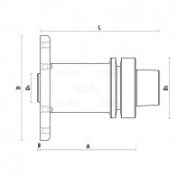 Mandrin porte lame - KLEIN T128.165.R -  HSK63F - h 100 mm - als 30 mm