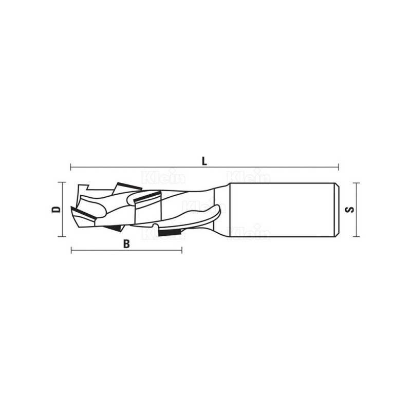 Mèche à défoncer diamant - GEDIMO - Ø 16 x l 35 x L 95 mm - Q 20