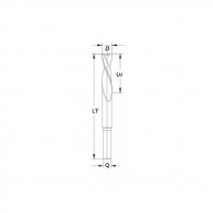 Mèche à mortaiser - FISCH 02402000RA - Ø 20 x l 71 x L 185 mm - Q16 D