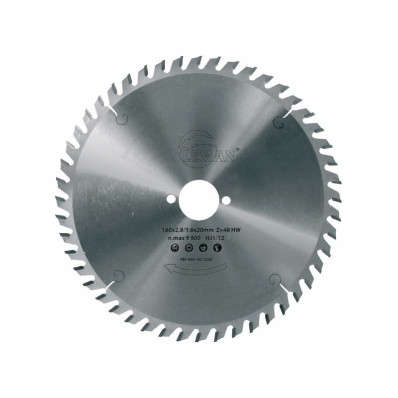 Lame carbure - LEMAN 964.160.48AL - 160 x 2,2/1,6 x 20 Z48 NEG