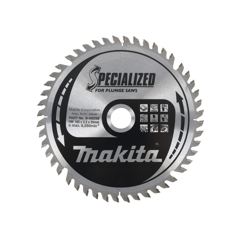 Lame carbure - MAKITA B-33015 - Ø 165x2,2/1,6x20 Z48ALT Lame carbure - MAKITA B-33015 - Ø 165x2,2/1,6x20 Z48ALT