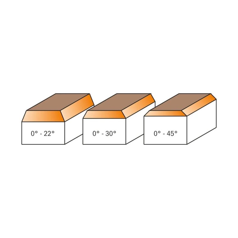 Fraise combinée - CMT92103011 - 0-30° - l 12,7 x L 44,5 mm - Q8