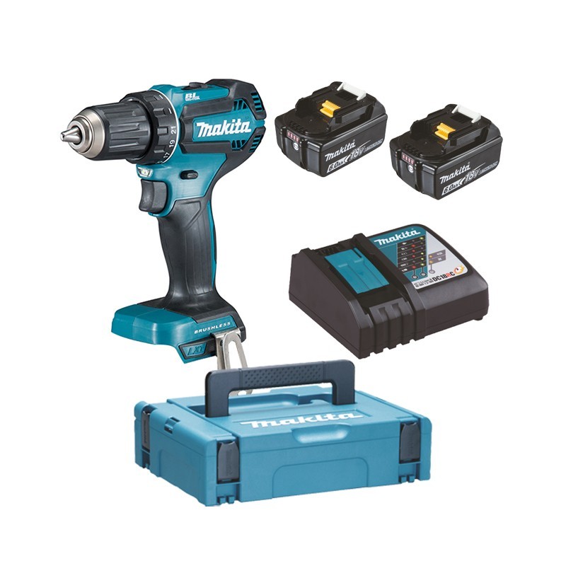 Lot perceuse-visseuse/pack 6A - MAKITA DDF485ZJ - 18 V Li-ion - 6,0 Ah