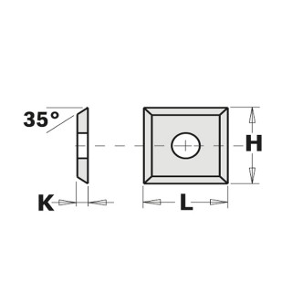 Plaquette carbure - CMT 79010503 - 10,5 x 10,5x1,1 mm