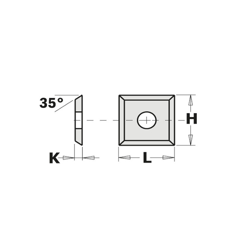 Plaquette carbure - CMT 79010503 - 10,5 x 10,5x1,1 mm