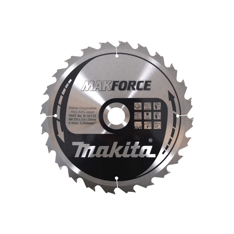 Lame carbure - MAKITA B-32172 - Ø 270x2,6/1,8x30 Z24ALT