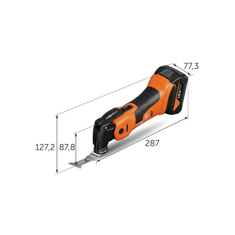 Outil oscillant - FEIN AMM 700 MAX TOP 4AH AS - MultiMaster - 18 V