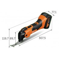 Outil oscillant - FEIN AMM 500 PLUS TOP 2AH- MultiMaster - 18 V Li-ion