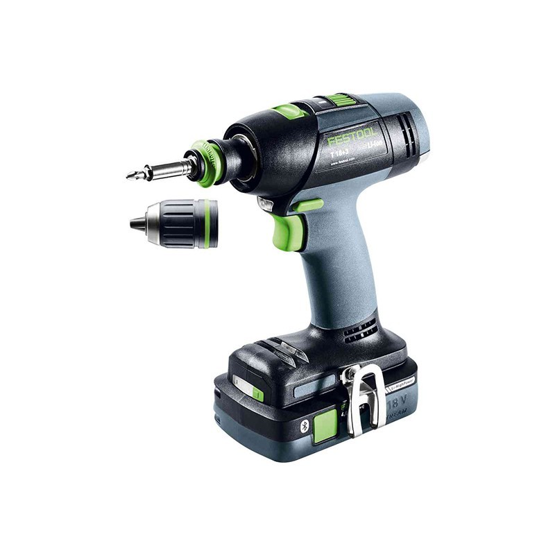 Perceuse-visseuse - FESTOOL T18+3 HPC 4,0 I-Plus 574756 - 18 V Li-ion