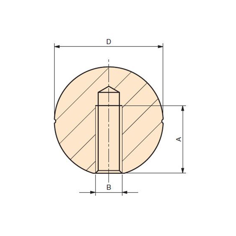 Poignée boule - APAAX 6131052 - M12 - plastique