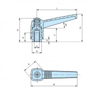 Poignée débrayable taraudée - APAAX 6356020 -  M8 - plastique
