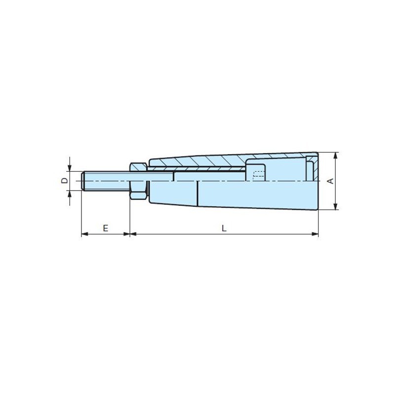 Poignée droite filetée - APAAX 6363025 - M10 - plastique Poignée droite filetée - APAAX 6363025 - M10 - plastique