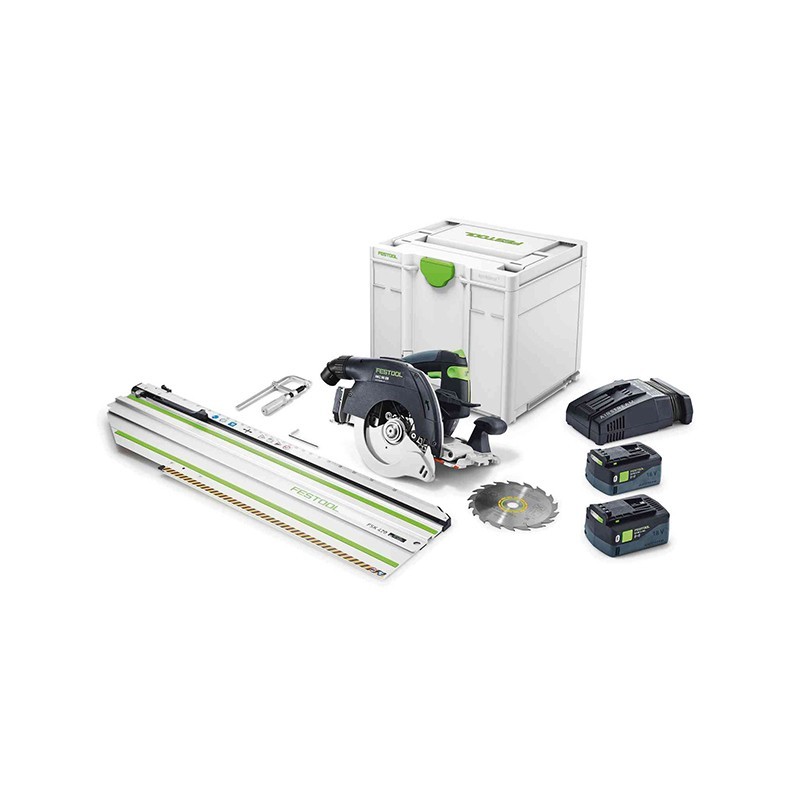 Scie circulaire - FESTOOL HKC 55 577675 - 18 V Li-ion - 5,0 Ah - 55 mm Scie circulaire - FESTOOL HKC 55 577675 - 18 V Li-ion - 5,0 Ah - 55 mm