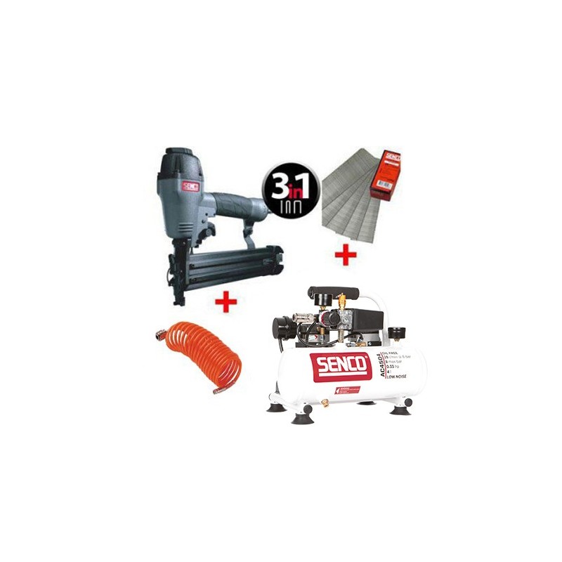 Lot compresseur -agra-cloueur - SENCO HNS5015P - rallonge 5 m