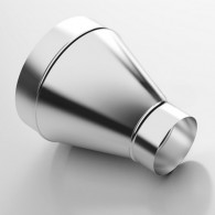 Cône de réduction bords lisses - Ø 100 Int / 60 Flex. - L 160 mm