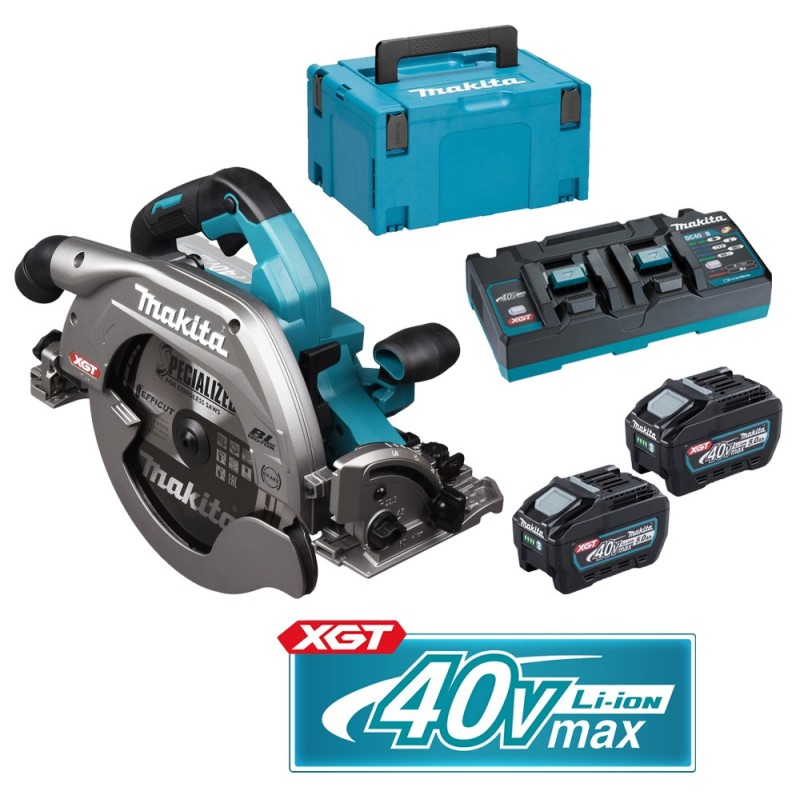 Lot scie circulaire/pack 5A - MAKITA HS009GZ - 40 V Li-ion - 5,0 Ah