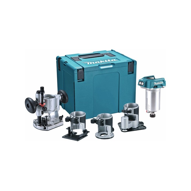 Affleureuse défonceuse multifonctions - MAKITA DRT50ZJX3 - 18V - Ø 6-8