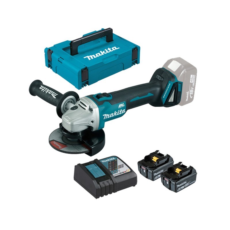 Lot meuleuse/pack 6A - MAKITA DGA506ZJ - 18 V Li-ion - 6,0 Ah