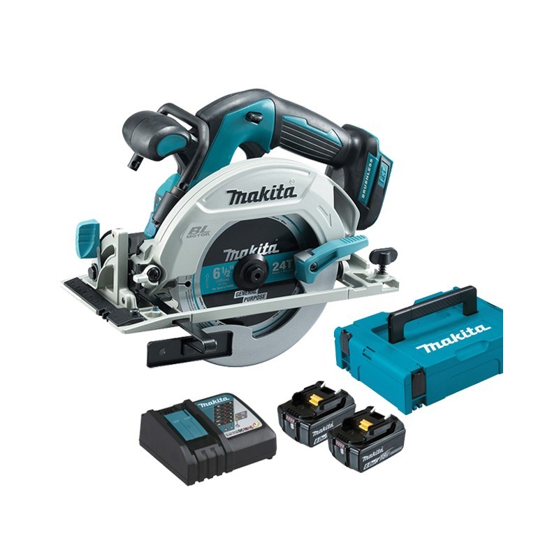Lot scie circulaire/pack 6A - MAKITA DHS680ZJ - 18 V Li-ion - 6,0 Ah
