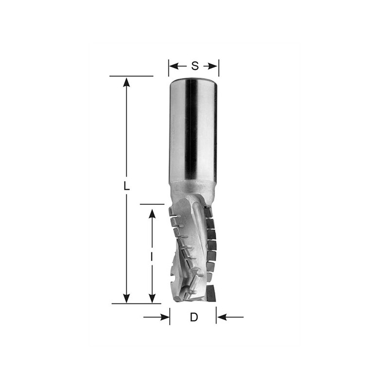 Mèche à défoncer diamant - GEDIMO -  ø 20 X l 28 x L 85 mm - Q 20