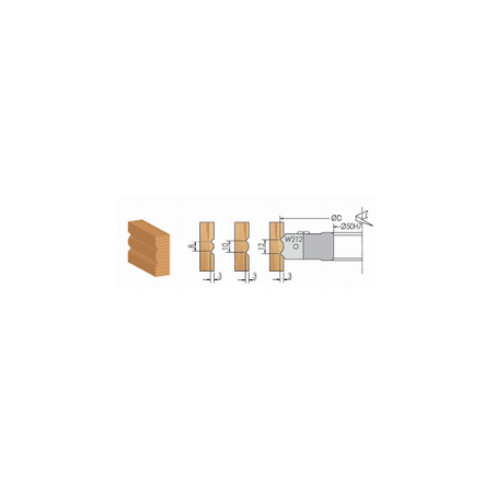 Plaquette carbure - ELBE W212 - 22 x 20 x 2 mm R 12
