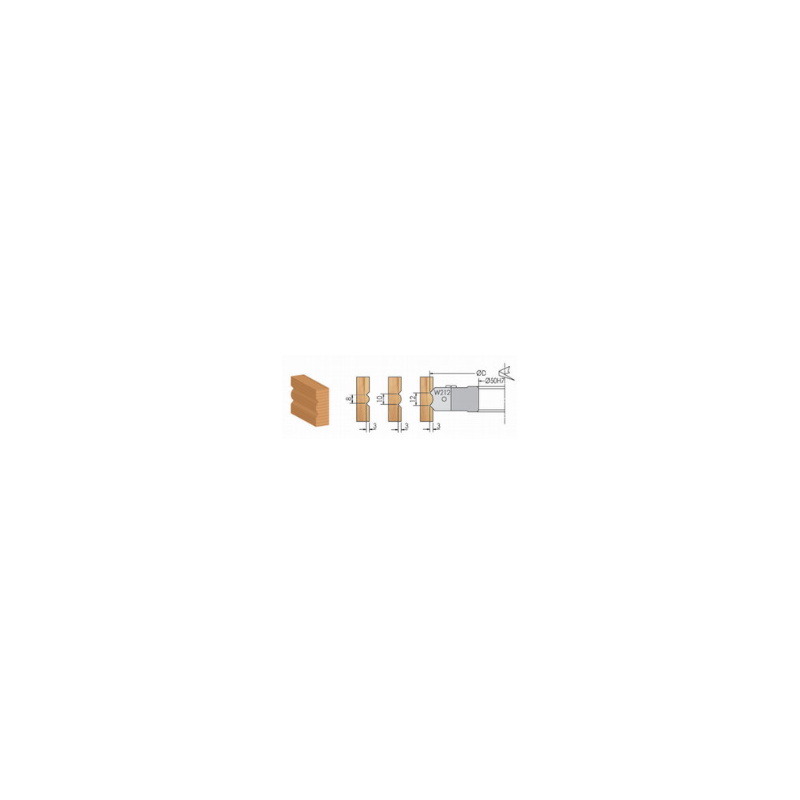 Plaquette carbure - ELBE W212 - 22 x 20 x 2 mm R 12