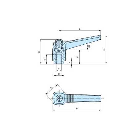 Poignée débrayable taraudée - APAAX 6355015 -  M6 - plastique