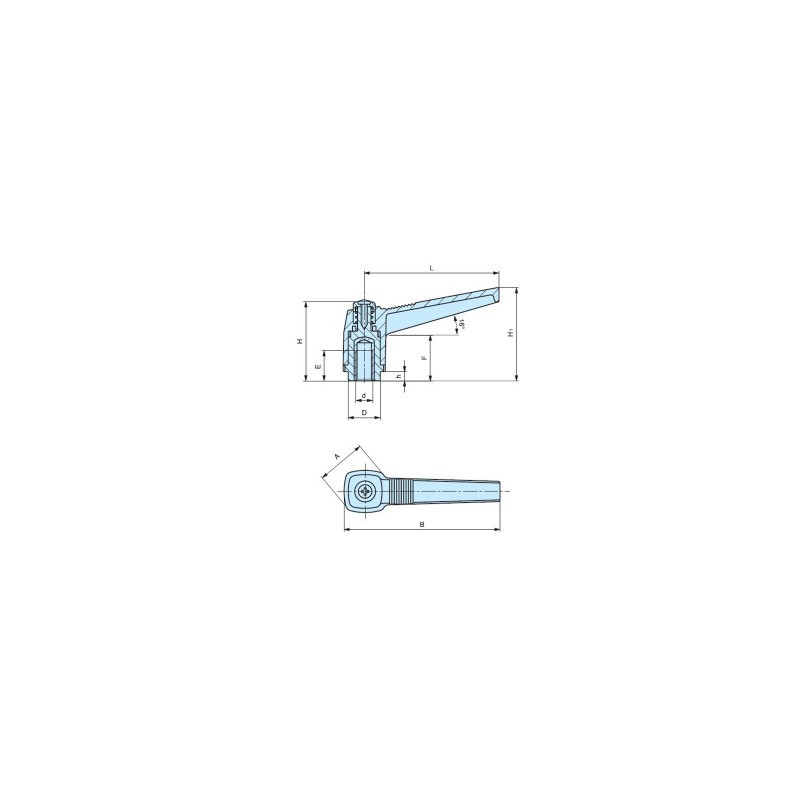 Poignée débrayable taraudée - APAAX 6355015 - M6 - plastique Poignée débrayable taraudée - APAAX 6355015 - M6 - plastique
