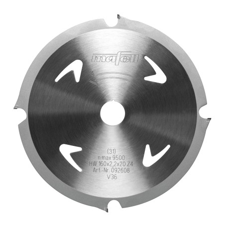 Lame de scie DT, 160 x 1,6/2,2 x 20 mm, Z4, FZ, pour matériaux abrasifs