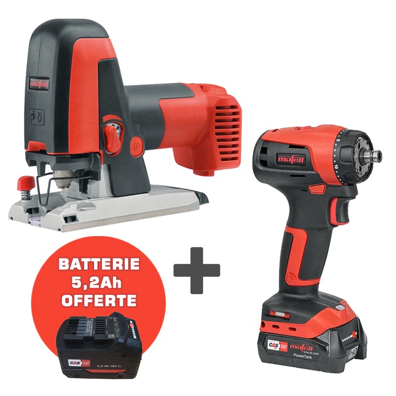 Lot scie sauteuse PS 2 + perceuse-visseuse A12 - MAFELL - 18V Lot scie sauteuse PS 2 + perceuse-visseuse A12 - MAFELL - 18V