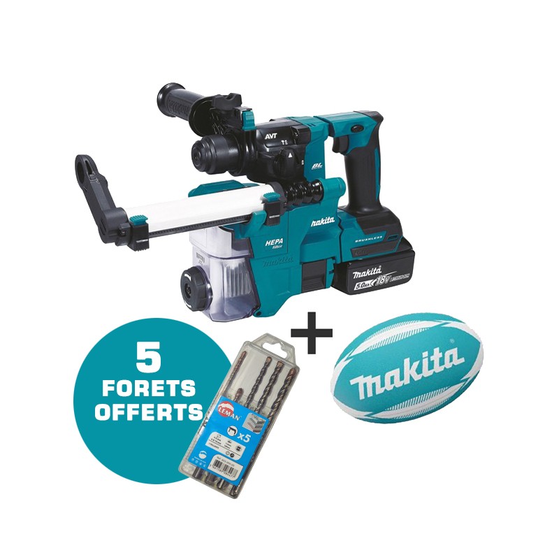 Perforateur - MAKITA DHR183RTWJ - 1,7 J - béton Ø 18 mm - 18 V Perforateur - MAKITA DHR183RTWJ - 1,7 J - béton Ø 18 mm - 18 V