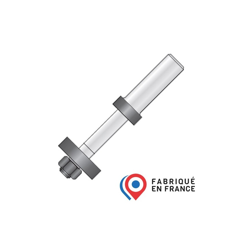 Arbre porte-fraise - ELBÉ 78MR600005 - r 4,76 mm - Ø 19,7 x l 17,5 mm - Q8 pour poignée Arbre porte-fraise - ELBÉ 78MR600005 - r 4,76 mm - Ø 19,7 x l 17,5 mm - Q8 pour poignée
