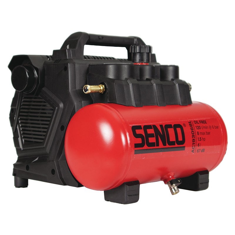 Compresseur - SENCO AC19306BL - 6 litres - 8 bars - 1,5 Kw - 230 V Compresseur - SENCO AC19306BL - 6 litres - 8 bars - 1,5 Kw - 230 V