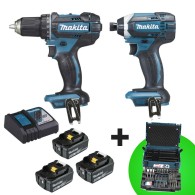 Lot perceuse-visseuse à chocs - MAKITA DLX2127TJ1 -18 V Li-ion - 5 Ah