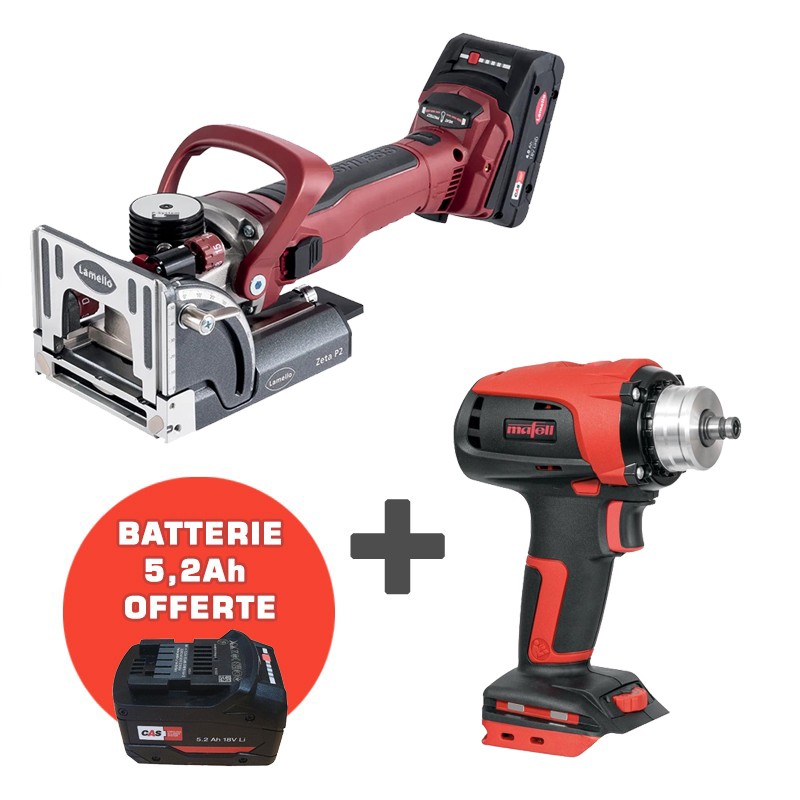 Lot fraiseuse Zeta P2 + perceuse-visseuse A18 - LAMELLO/MAFELL - 18V