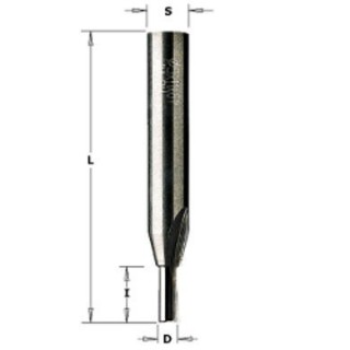 Mèche à défoncer - CMT 17405011 - Ø 5 x l 12 x L 55 mm - Q8
