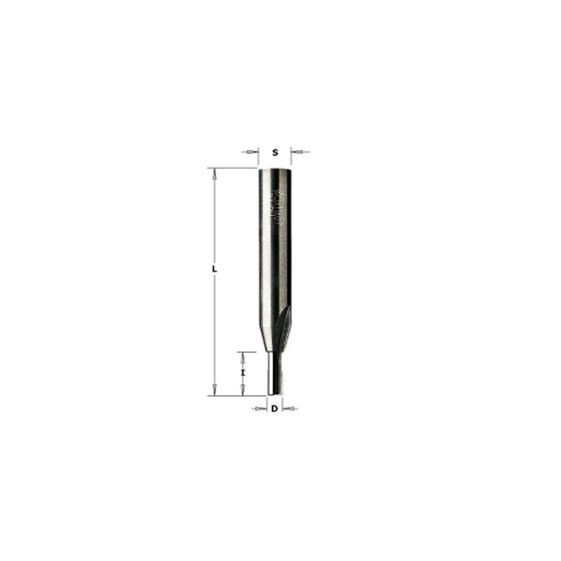 Mèche à défoncer - CMT 17407011 - Ø 7 x l 20 x L 55 mm - Q8