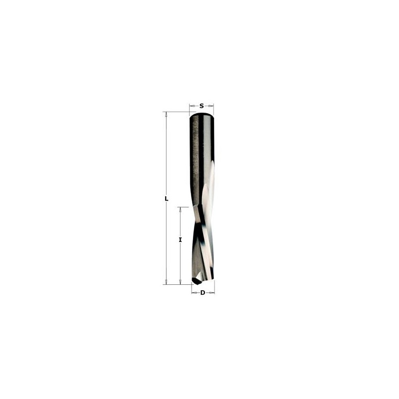 Mèche hélicoidale négative - CMT 19208011 - Ø 8 x l 22 x L 70 mm - Z2 - Q8