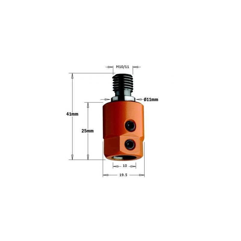 Mandrin de perçage - CMT 30500002 - Ø 10 - M10 - gauche