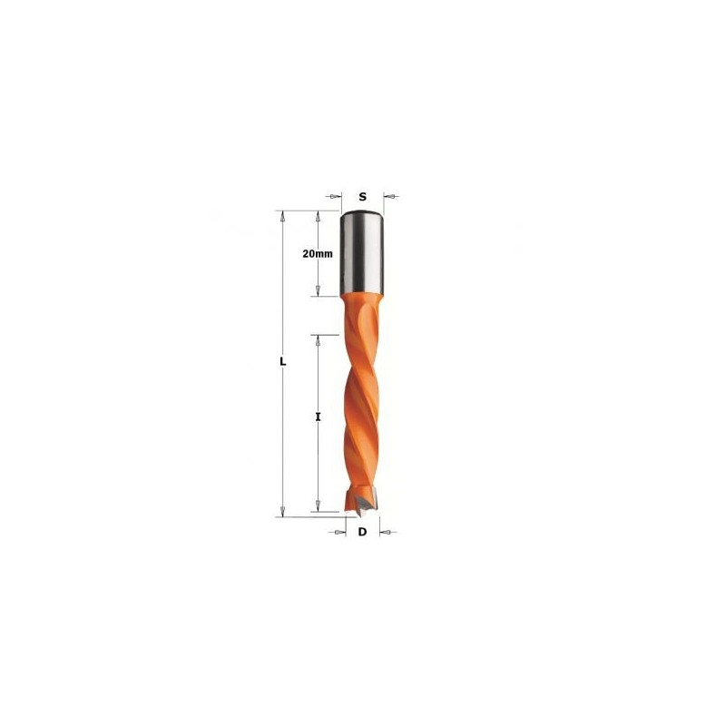 Mèche à tourillon - CMT 30804012 - Ø 4 x L 30/57 mm - Q10 - gauche