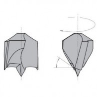 Mèche à tourillon - CMT 30805012 - Ø 5 x L 30/57 mm - Q10 - gauche