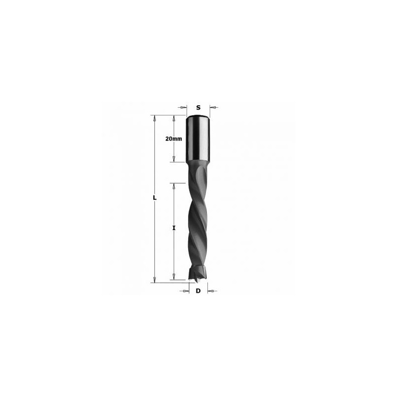 Mèche à tourillon - CMT 30910011 - Ø 10 x L 43/70 mm - Q10 - droite