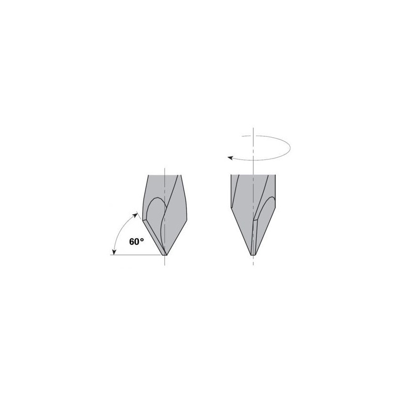 Mèche à percer - CMT 31310012 - Ø 10x L 27/57,5 mm - Q10 - gauche